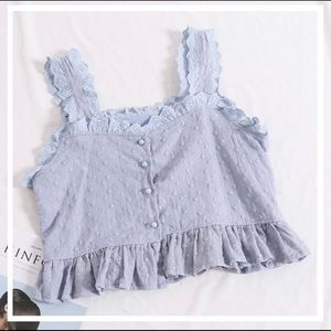 Eyelet Lace Crop Top